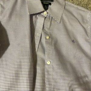 Ralph lauren purple dress buttons shirt